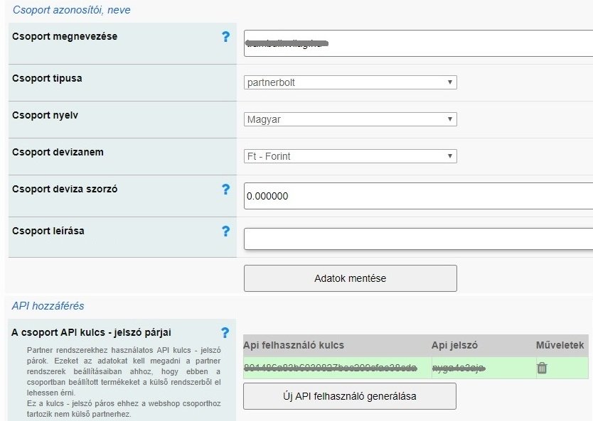 Nagyker webshop (átadandó adatok)
